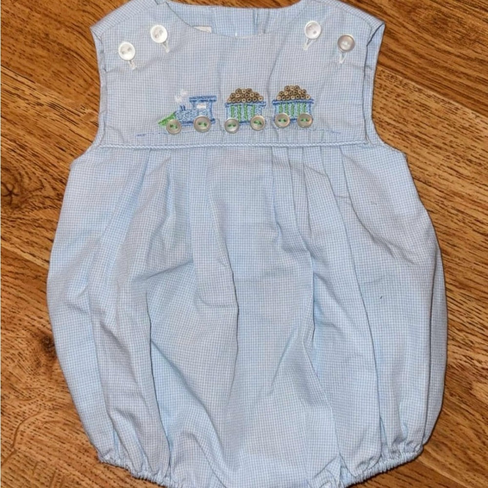 Petit Ami bubble w/ Train Embroidery